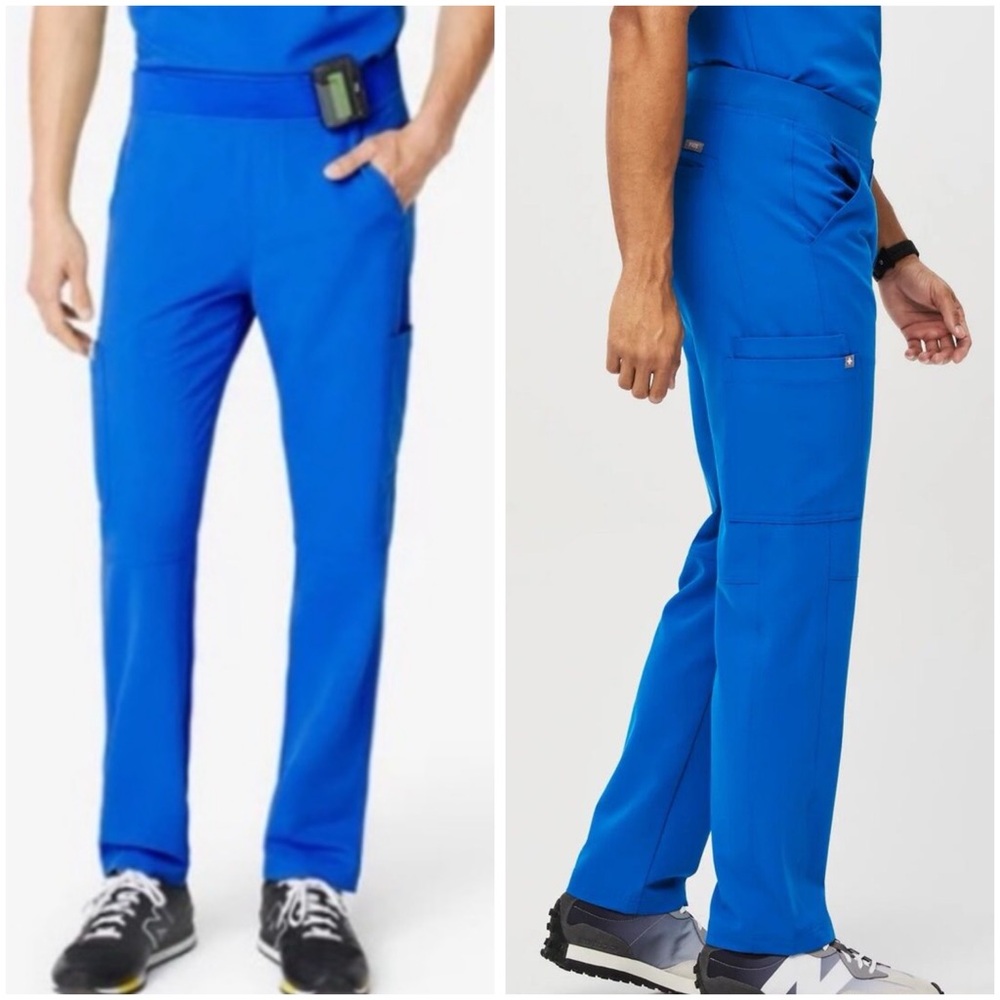 Figs Axim Cargo Pants Scrubs T2001s SHORT Royal Blue Size Small